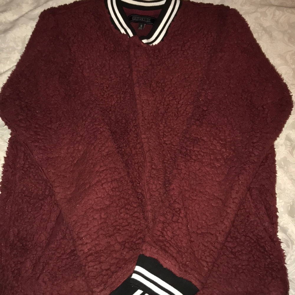Burgundy Teddy Jacket